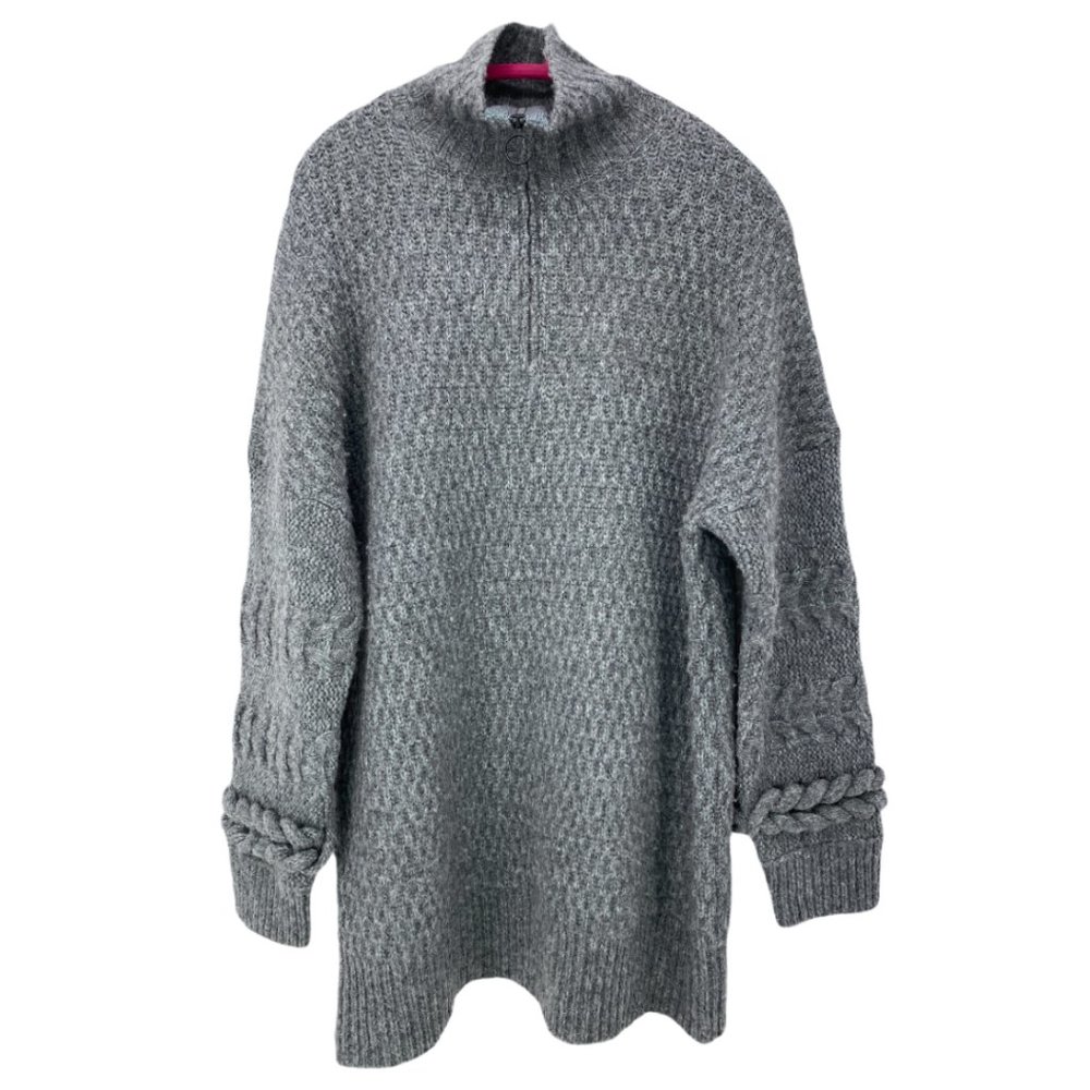 OPENING CEREMONY Cable Fuzzy Knit Wool Sweater - Picture 4 of 13